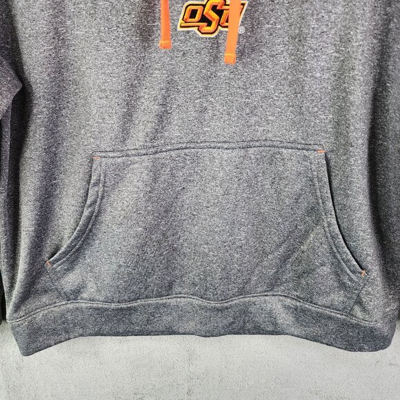 Mens Gray & Orange Champion Hoodie Sweatshirt Oklahoma State Cowboys Size XL - Picture 3 of 10